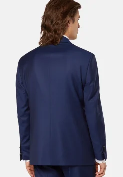 Abito Da Smoking Navy Blu In Lana Elasticizzata