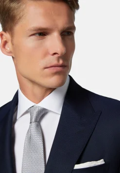 Abito Navy Blu Strutturato In Lana