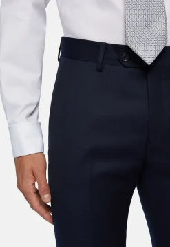 Abito Navy Blu Strutturato In Lana
