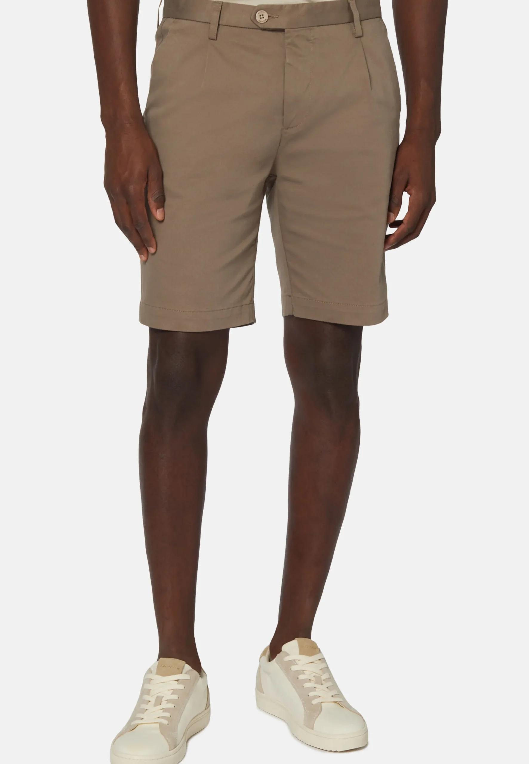 Bermuda In Cotone Tencel Elasticizzato