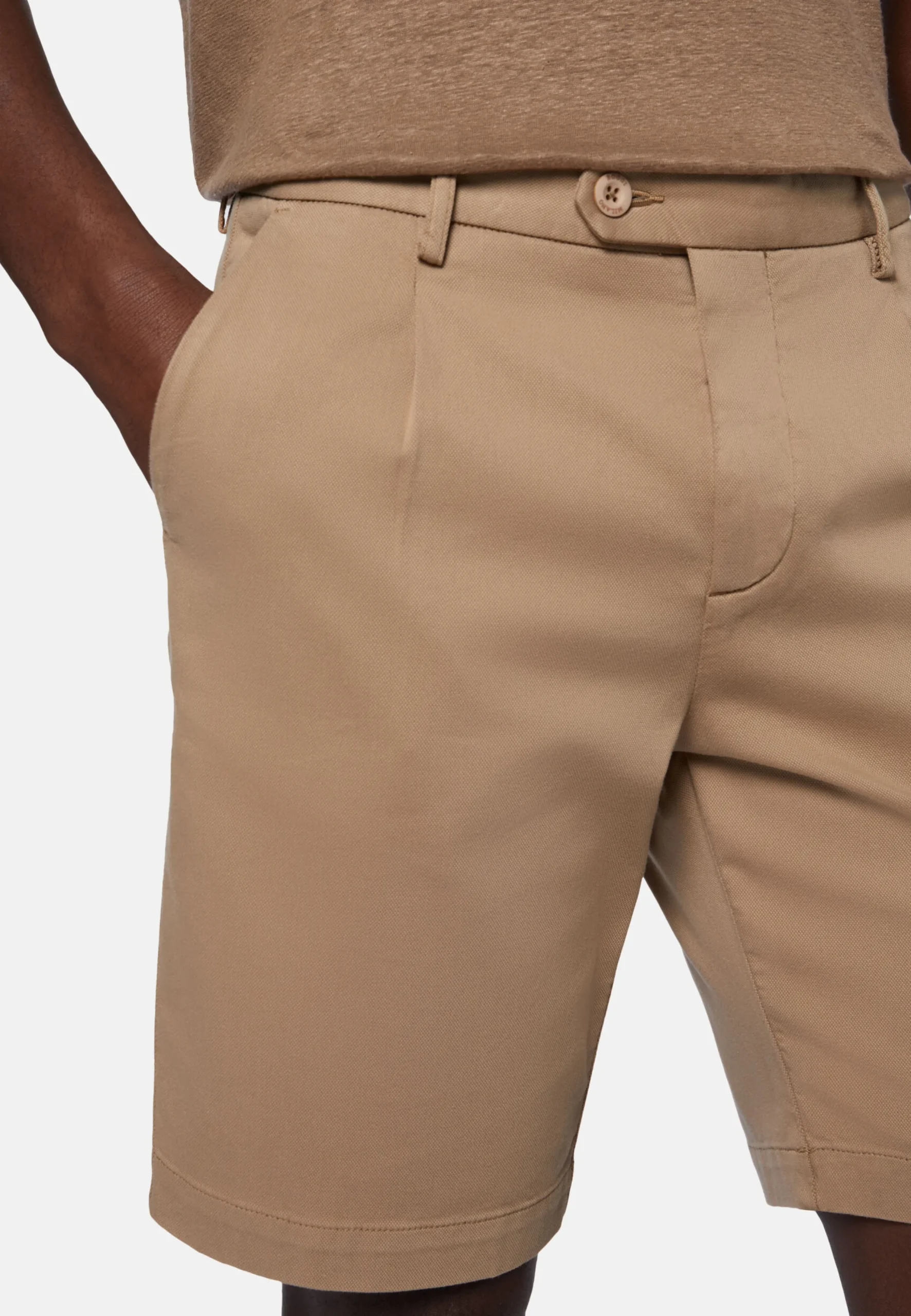 Bermuda In Cotone Tencel Elasticizzato