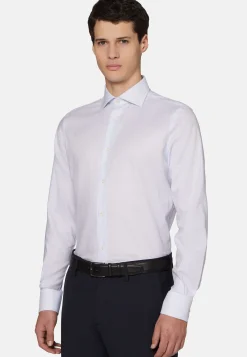 Camicia Azzurra In Cotone Dobby Regular Fit
