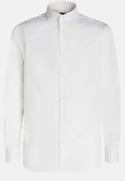 Camicia Azzurra In Pin Point Di Cotone Regular Fit