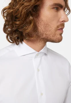 Camicia Bianca In Cotone Nylon Elasticizzato Slim