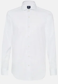 Camicia Bianca In Cotone Nylon Elasticizzato Slim