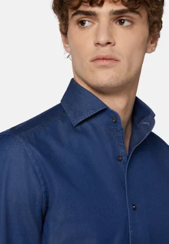 Camicia In Denim Di Cotone Regular Fit