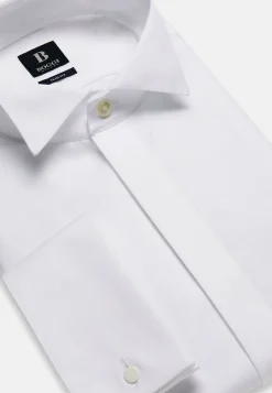 Camicia In Raso Di Cotone Slim Fit