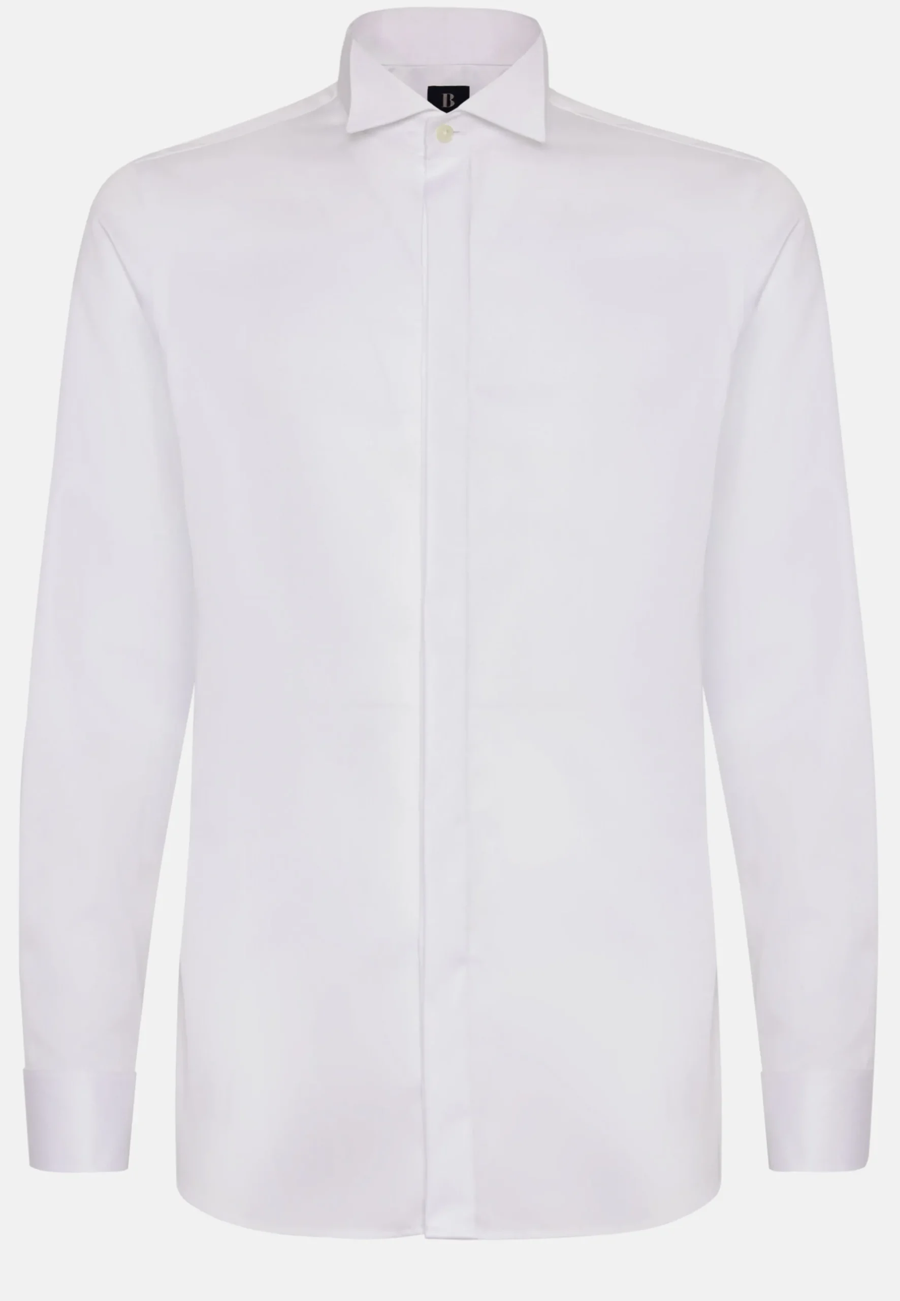 Camicia In Raso Di Cotone Slim Fit
