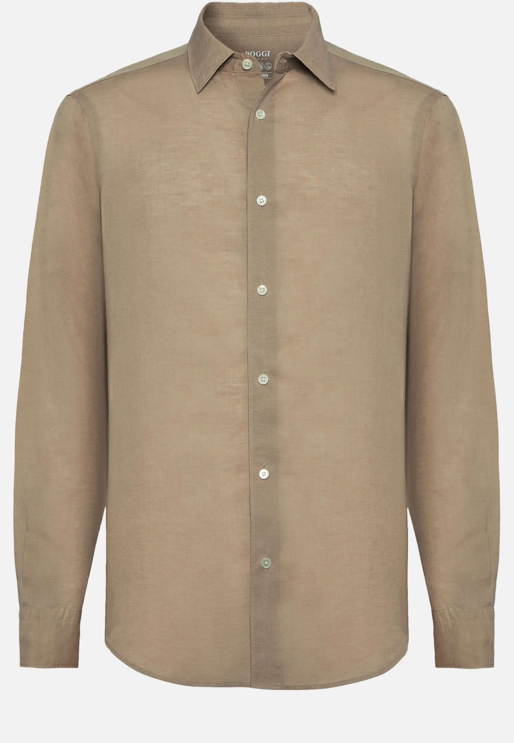 Camicia Sabbia In Tencel Lino Regular Fit