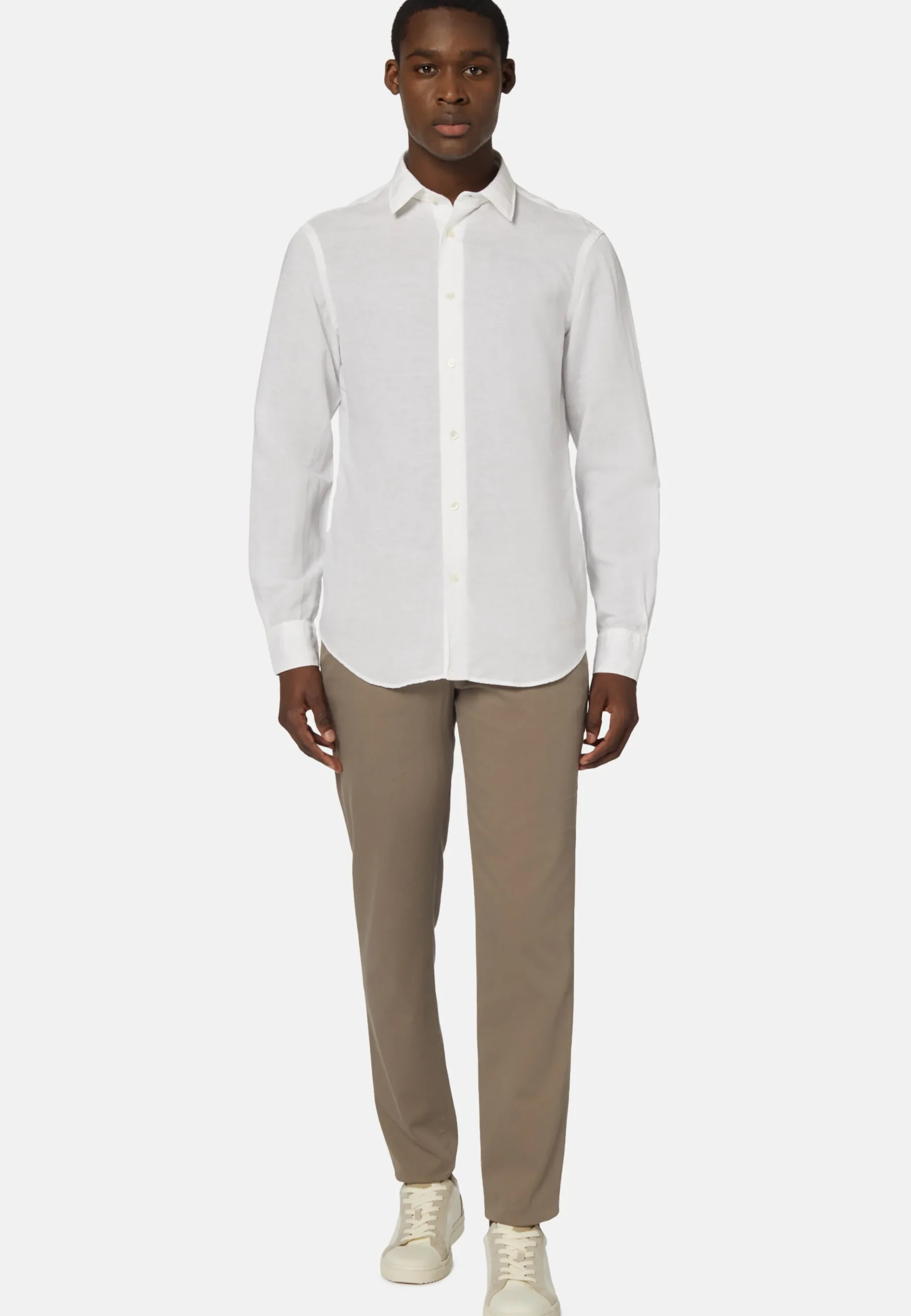 Camicia Sabbia In Tencel Lino Regular Fit