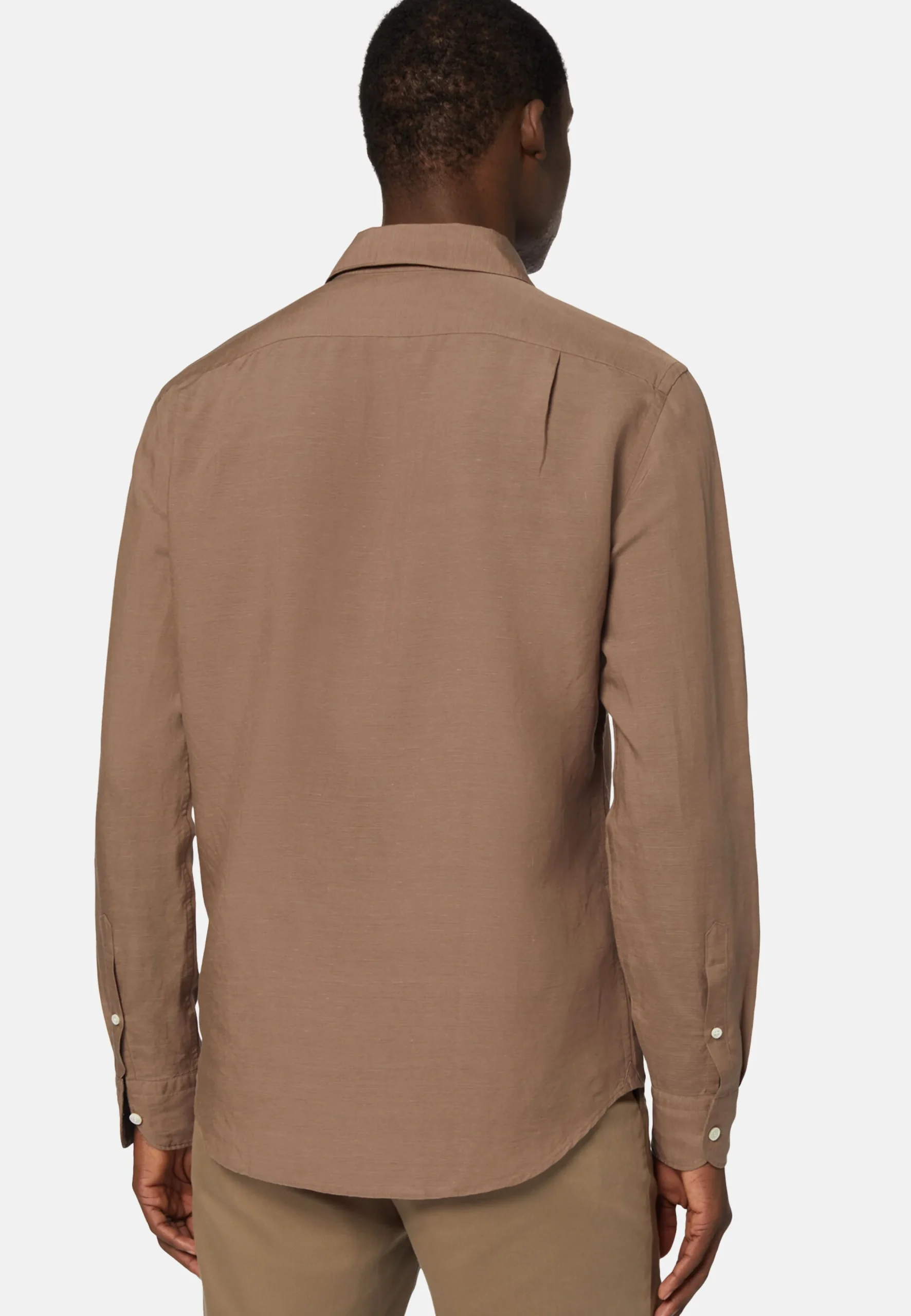 Camicia Sabbia In Tencel Lino Regular Fit