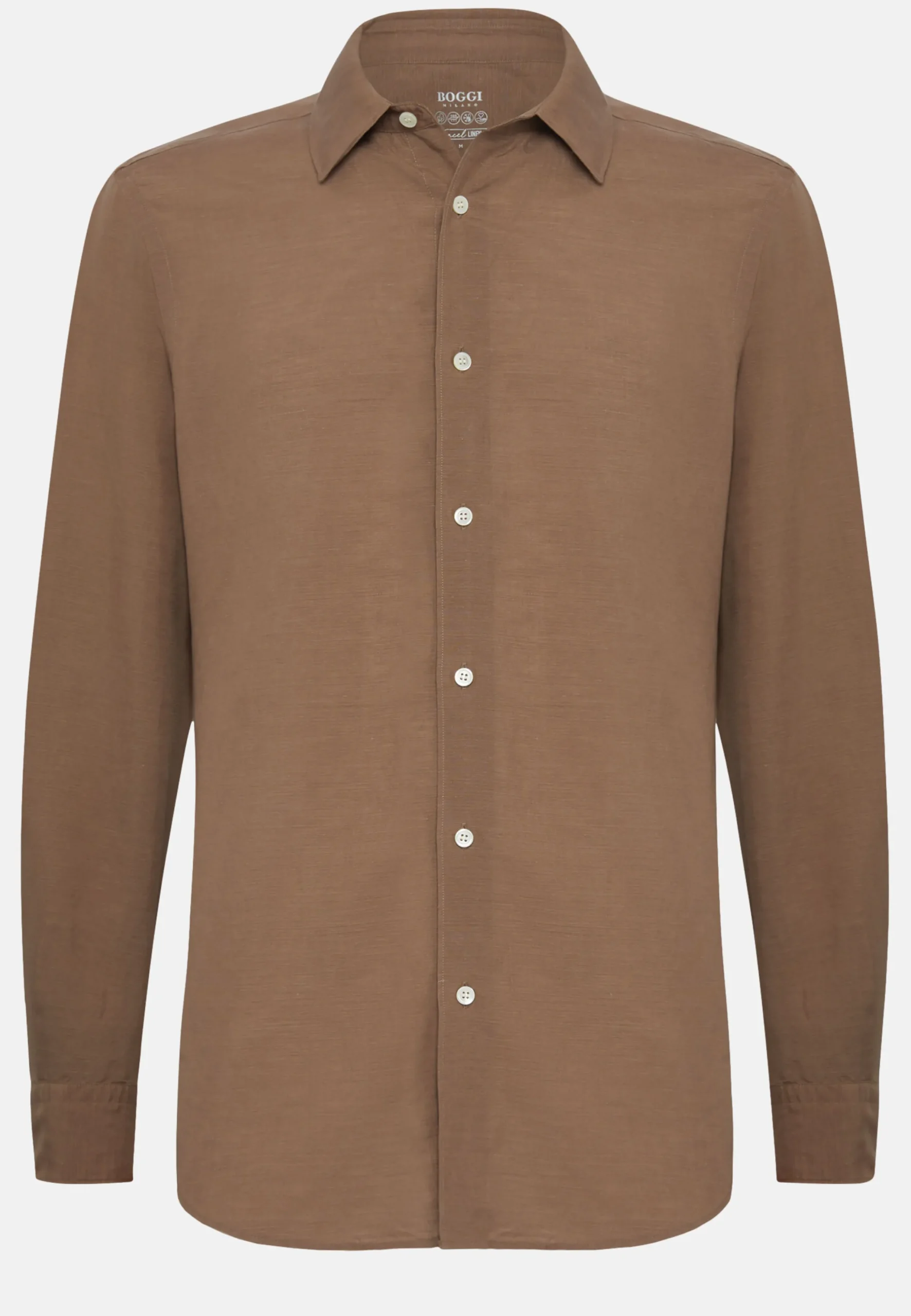 Camicia Sabbia In Tencel Lino Regular Fit