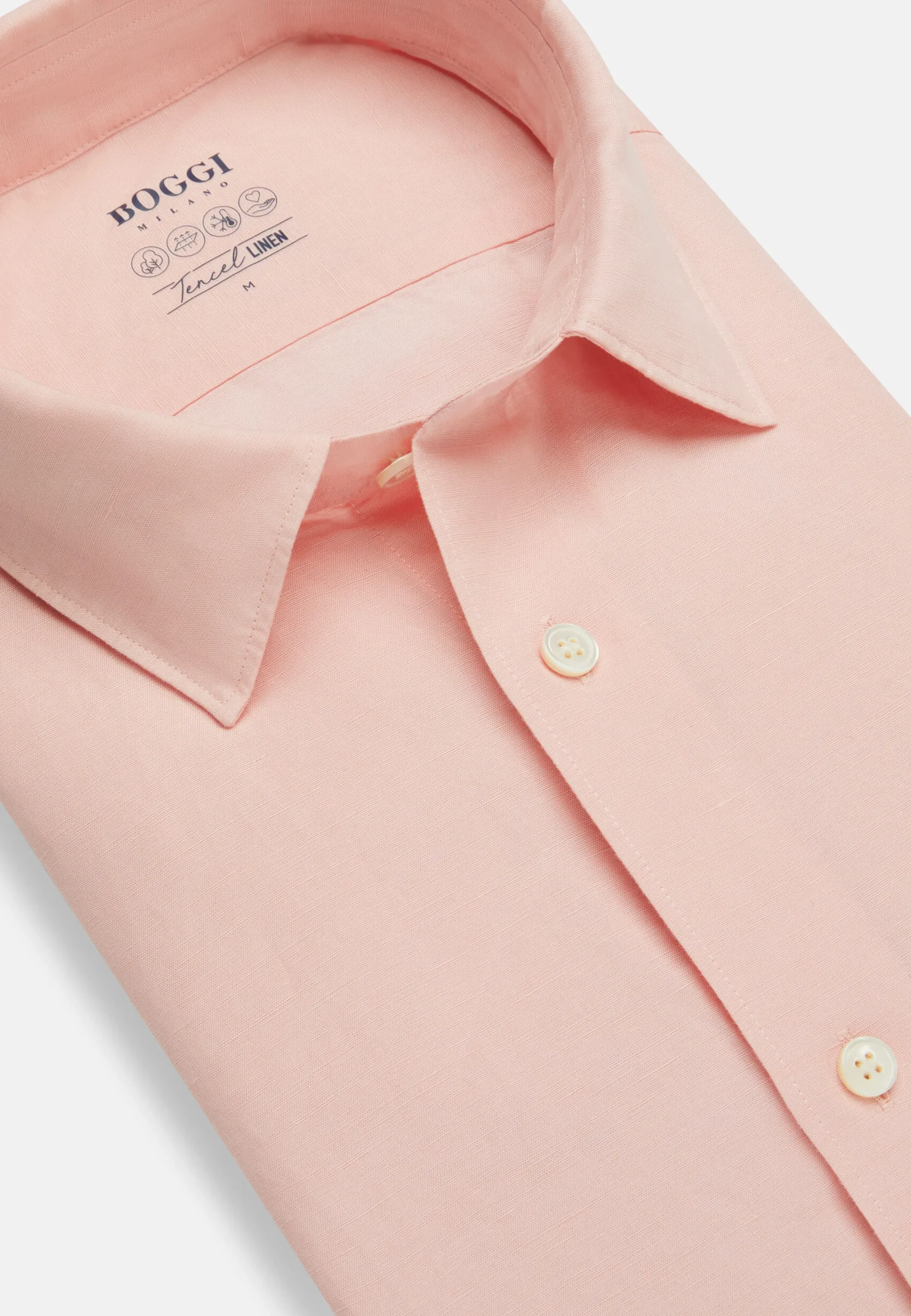 Camicia Sabbia In Tencel Lino Regular Fit