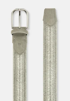 Cintura Intrecciata Elastica In Misto Lino