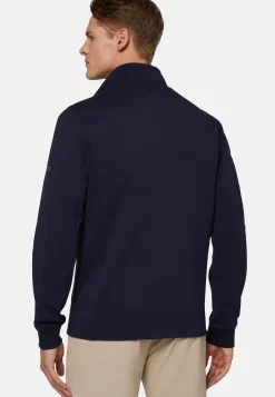 Felpa Con Full Zip In Light Scuba Riciclato