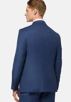 Giacca Blu Grisaglia In Lana