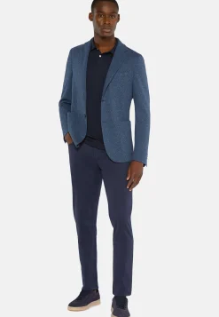 Giacca Blu In Cotone Jersey