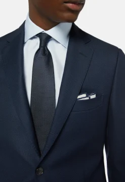 Giacca Bluette Occhio Di Pernice In Lana Super 110