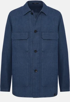 Giacca Camicia In Lino