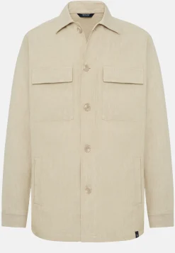 Giacca Camicia Link In Cotone E Lino