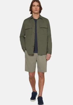 Giacca Camicia Link In Cotone E Lino