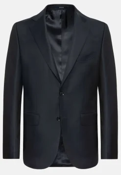 Giacca Navy Blue In Lana Super 130