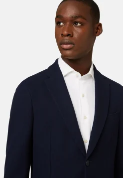 Giacca Navy In Cotone B Jersey