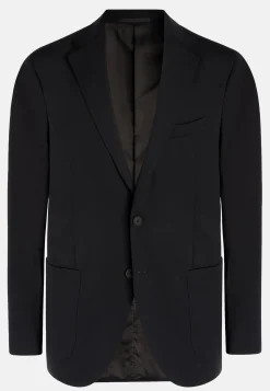 Giacca Nera In Nylon Elasticizzato B Tech