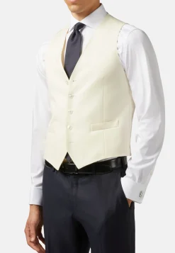 Gilet Grigio Perla In Lana