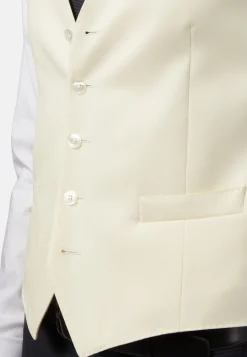 Gilet Grigio Perla In Lana