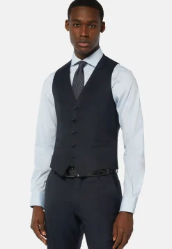 Gilet Navy In Sallia Di Lana
