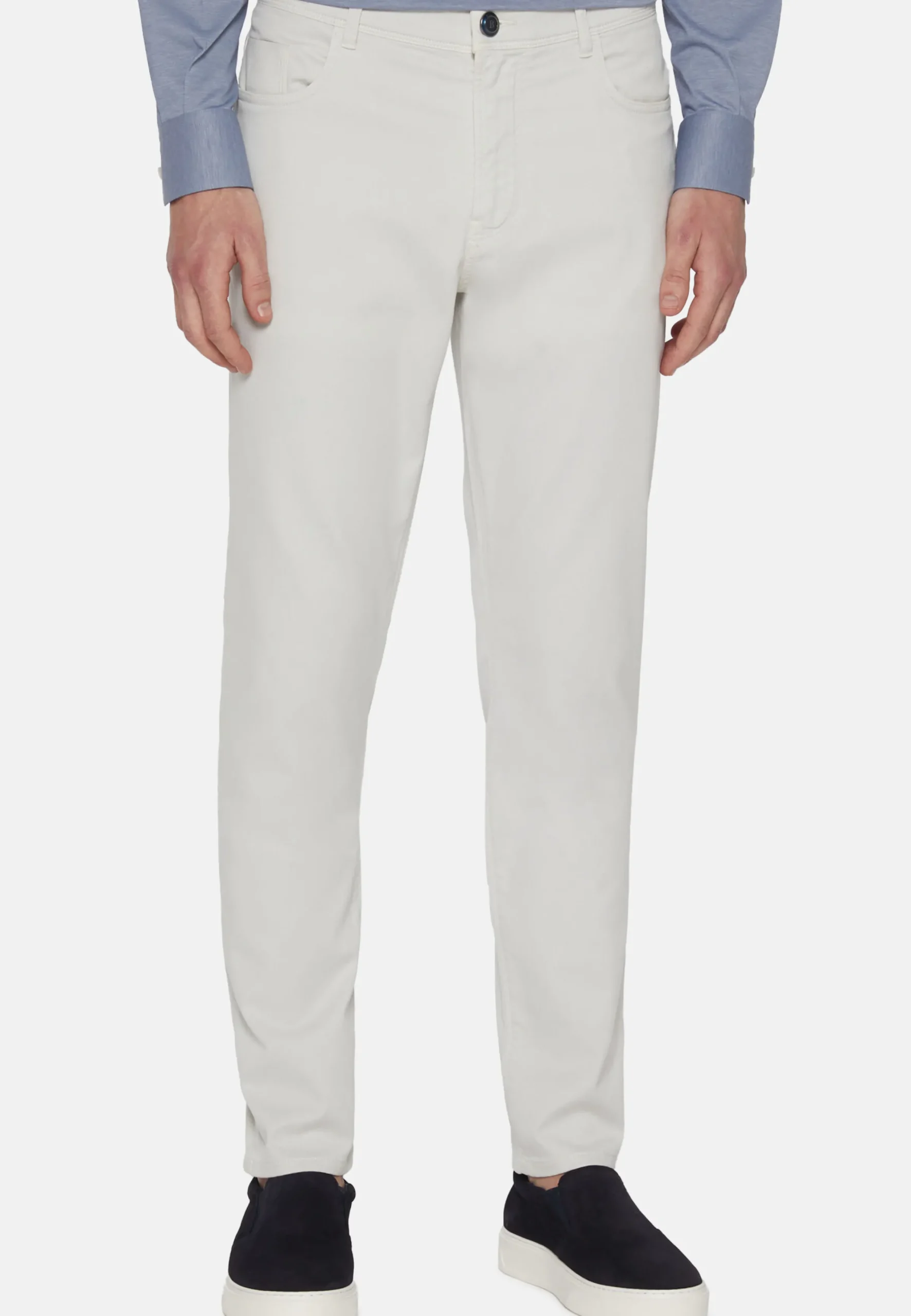 Jeans In Cotone Tencel Elasticizzato