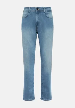 Jeans In Denim Elasticizzato Blu Chiaro