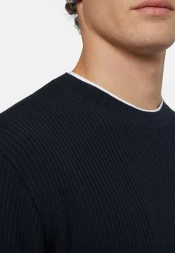 Maglia Girocollo Tortora In Cotone