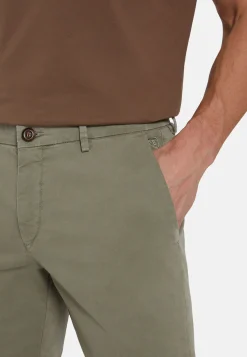 Pantaloni In Cotone Elasticizzato