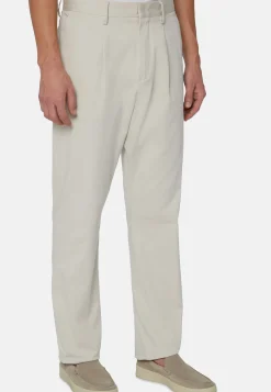 Pantaloni In Cotone Elasticizzato