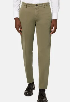 Pantaloni In Cotone Elasticizzato