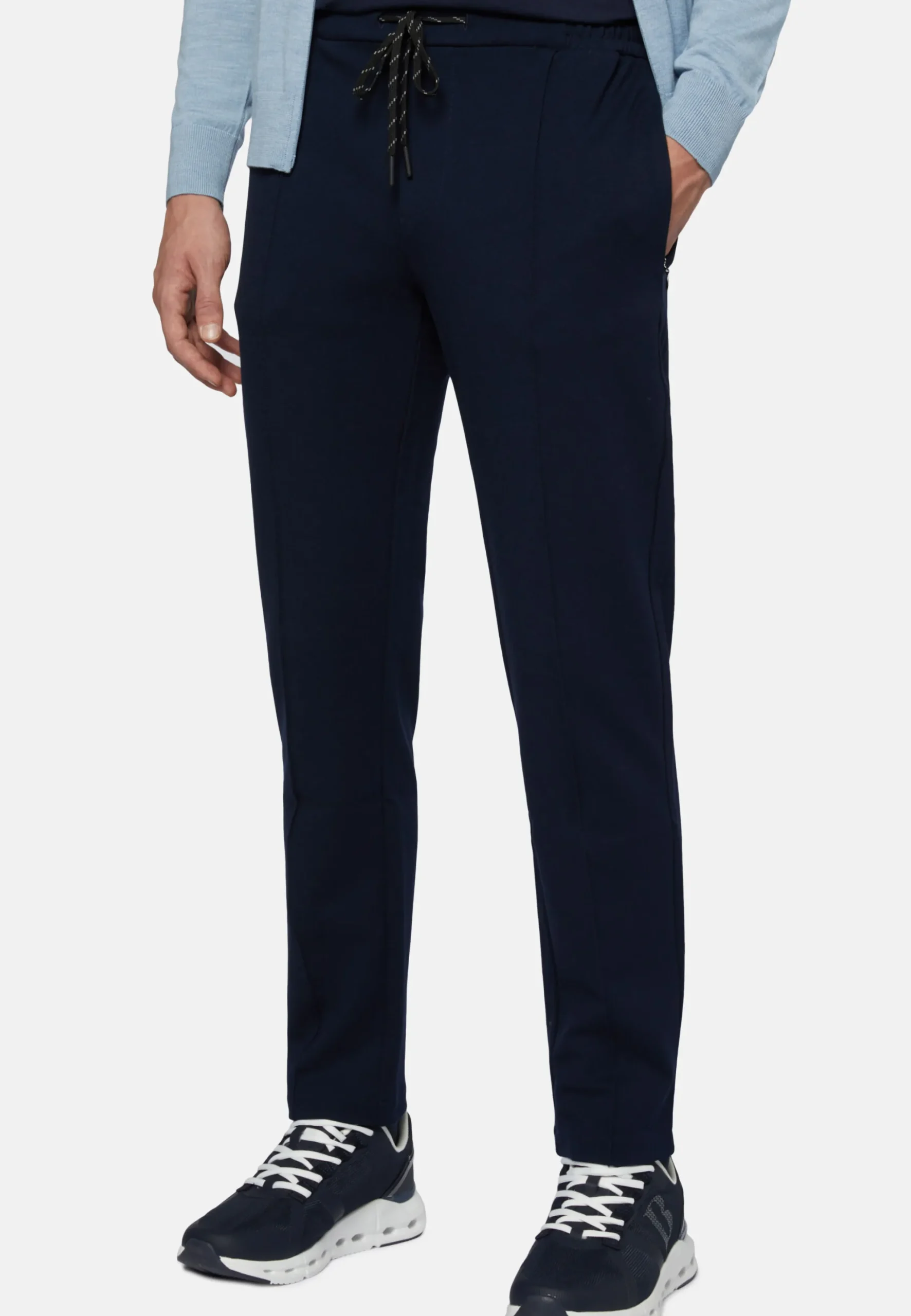 Pantaloni In Interlock Tecnico Elasticizzato