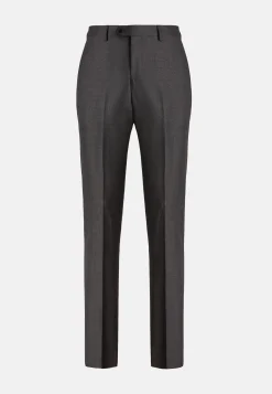 Pantaloni Occhio Di Pernice In Lana Regular Fit