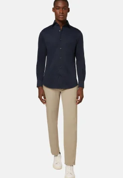 Polo Camicia In Jersey Giapponese Regular Fit