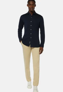 Polo Camicia In Piqué Di Cotone Regular Fit