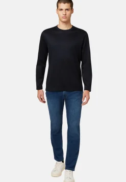 T-shirt In Jersey Di Cotone Pima Maniche Lunghe